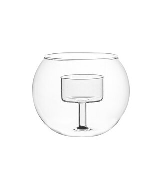Cosy @ Home Theelichthouder - in bol - dia.9H8cm - glas