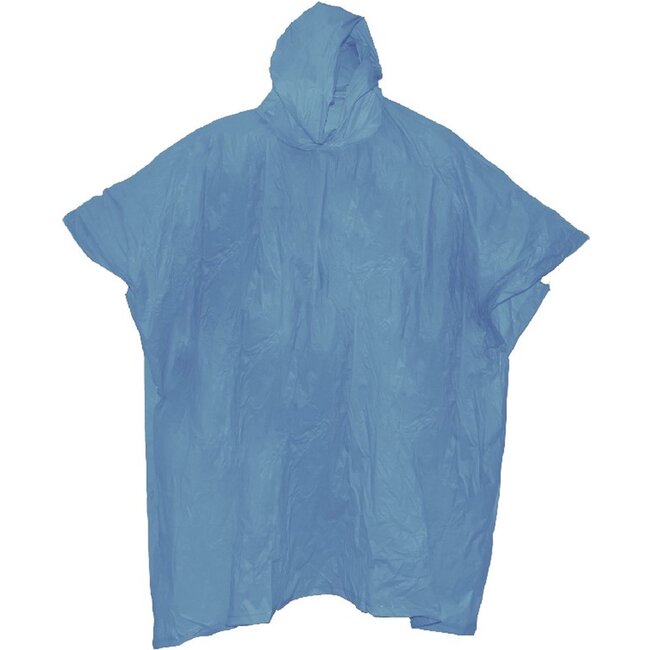 Benson Duurzame Regenponcho - blauw - voor volwassenen