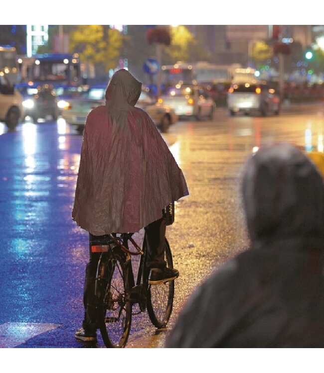 Benson Duurzame Regenponcho - bruin - voor volwassenen