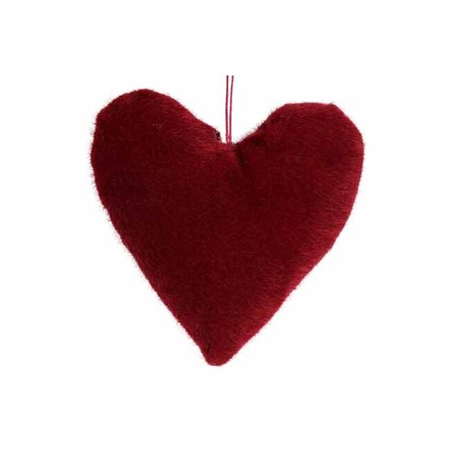 Cosy @ Home Hanger - hart - rood - 14x5h20cm - textiel