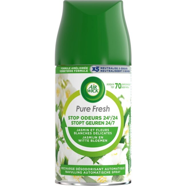 Airwick Pure Fresh Luchtverfrisser - Pure Jasmijn en Witte Bloemen - Navulling - 250 ml