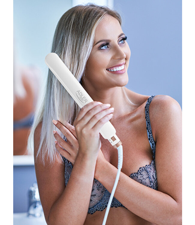 Adler Stijltang - Keramisch - Wit - 35 W