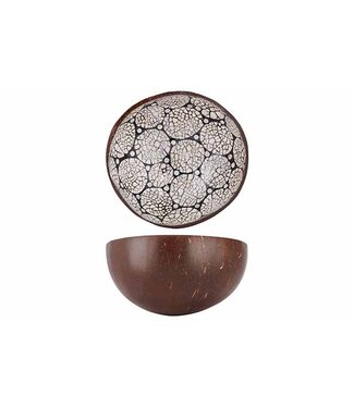 Noya Cocosbowl - Schaal/Kom kokosnoot - dia.14cm - Black/Eggshell