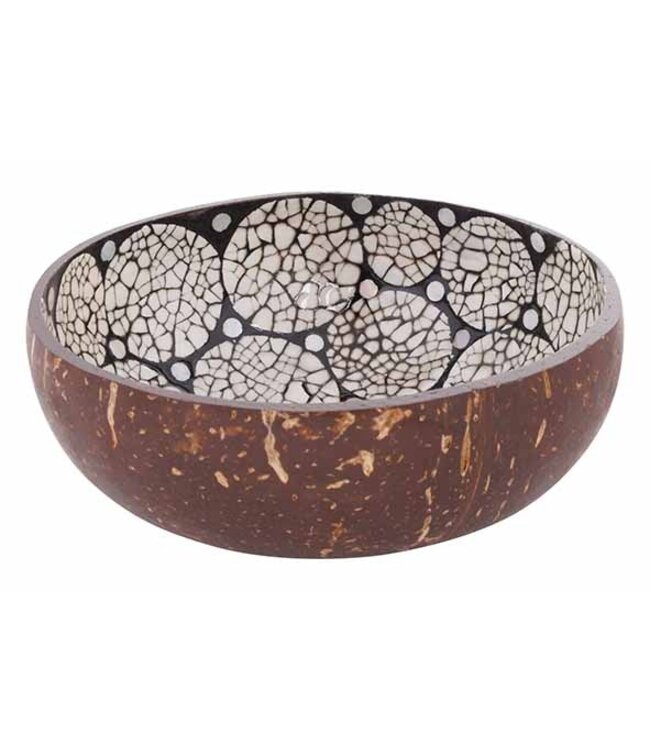 Noya Cocosbowl - Schaal/Kom kokosnoot - dia.14cm - Black/Eggshell