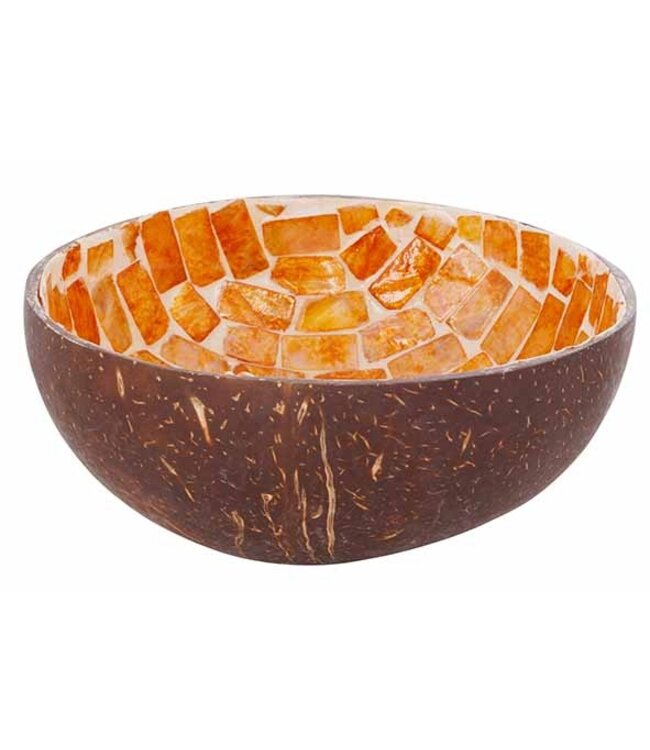 Noya Cocosbowl - Schaal/Kom kokosnoot - dia.14cm - Gold Mosaïc