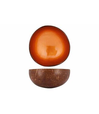 Noya Cocosbowl - Schaal/Kom kokosnoot - dia.14cm - Metallic Orange Paint