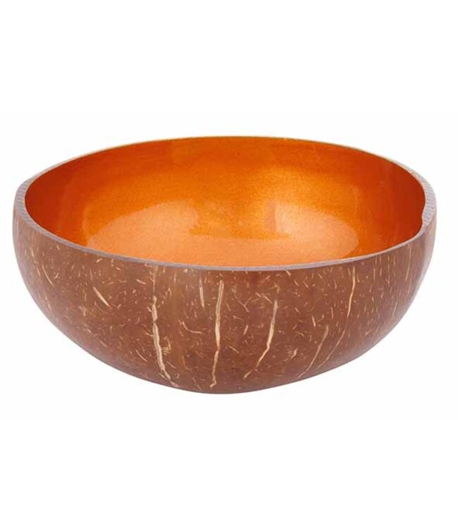 Noya Cocosbowl - Schaal/Kom kokosnoot - dia.14cm - Metallic Orange Paint