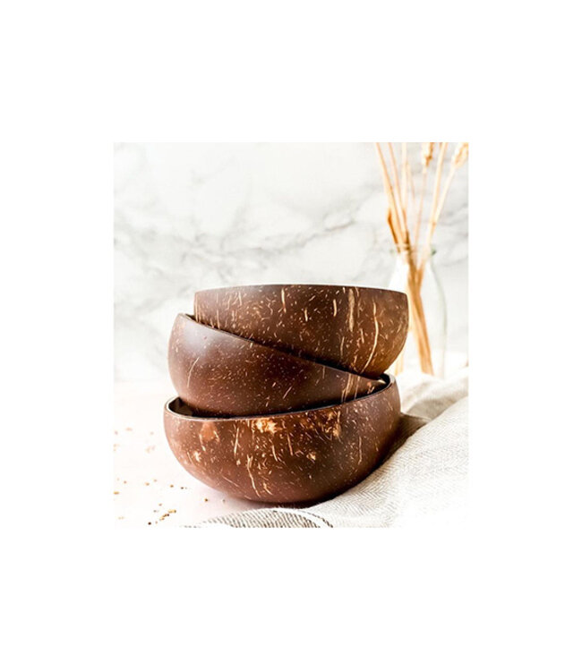 Noya Cocosbowl - Schaal/Kom kokosnoot - dia.14cm - Metallic Light Gold Paint