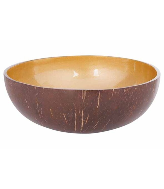 Noya Cocosbowl - Schaal/Kom kokosnoot - dia.14cm - Metallic Light Gold Paint