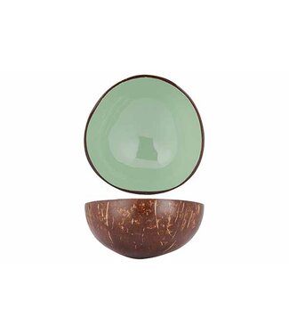 Noya Cocosbowl - Schaal/Kom kokosnoot - dia.14cm - Muntgroen
