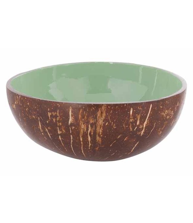 Noya Cocosbowl - Schaal/Kom kokosnoot - dia.14cm - Muntgroen