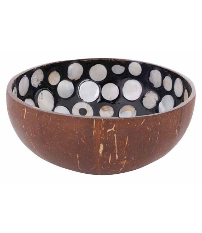 Noya Cocosbowl - Schaal/Kom kokosnoot - dia.14cm - Black/Pearl