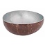 Noya Cocosbowl - Schaal/Kom kokosnoot - dia.14cm - Metallic Blue Grey Leaf