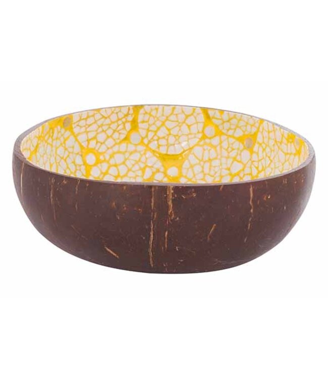 Noya Cocosbowl - Schaal/Kom kokosnoot - dia.14cm - Yellow Eggshell