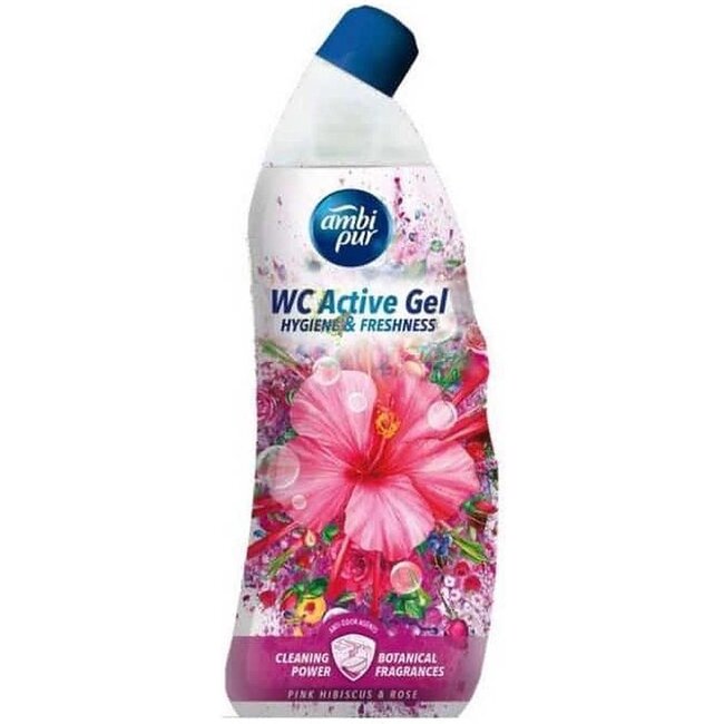 Ambi Pur Wc Active Reiniger Gel Pink Hibiscus & Rose - 750 ml