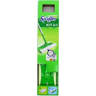 Swiffer Starterskit vloerwisser met 8 Stofdoeken en 3 Natte Doeken