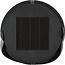 Benson Solar lantaarn tuinlamp - zwart - LED - flame effect - oplaadbaar - dia.9H10,8cm
