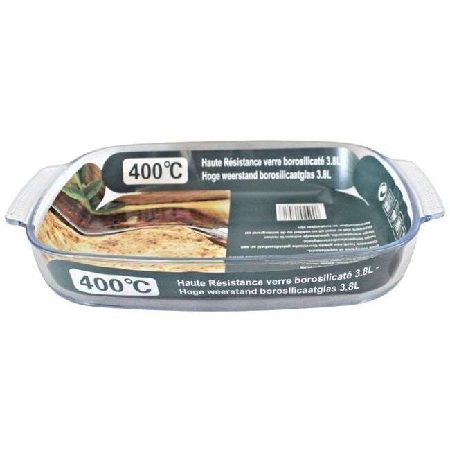 Ovenschotel - 3,8L - 38x25,4H6,5cm - met handvaten