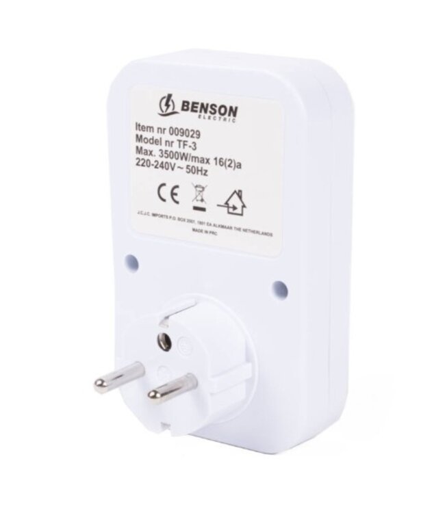 Bellson Stopcontact Penaarde Analoge Schakelklok - Timer / 24 Uurs