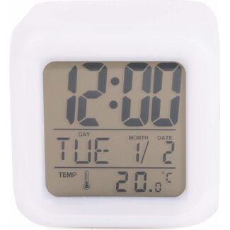 Benson Digitale Wekker - Alarm - LED - 8 x 8 x 8 cm