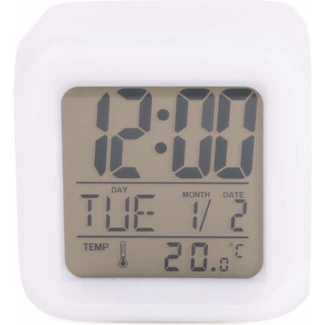 Benson Digitale Wekker - Alarm - LED - 8 x 8 x 8 cm