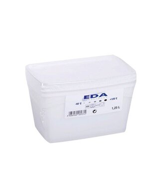 EDA Diepvriesdoos - 1,25L - set van 2 - transparant