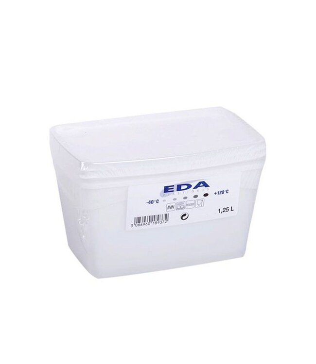 EDA Diepvriesdoos - 1,25L - set van 2 - transparant