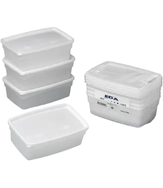 EDA Diepvriesdoos - 0,75L - set van 4 - transparant