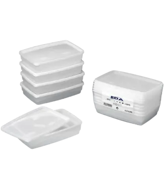 EDA Diepvriesdoos - 0,50L - set van 5 - transparant