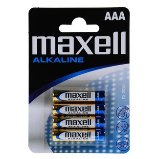 Maxell Batterij - 4 stuks - AAA - LR03 - Alkaline