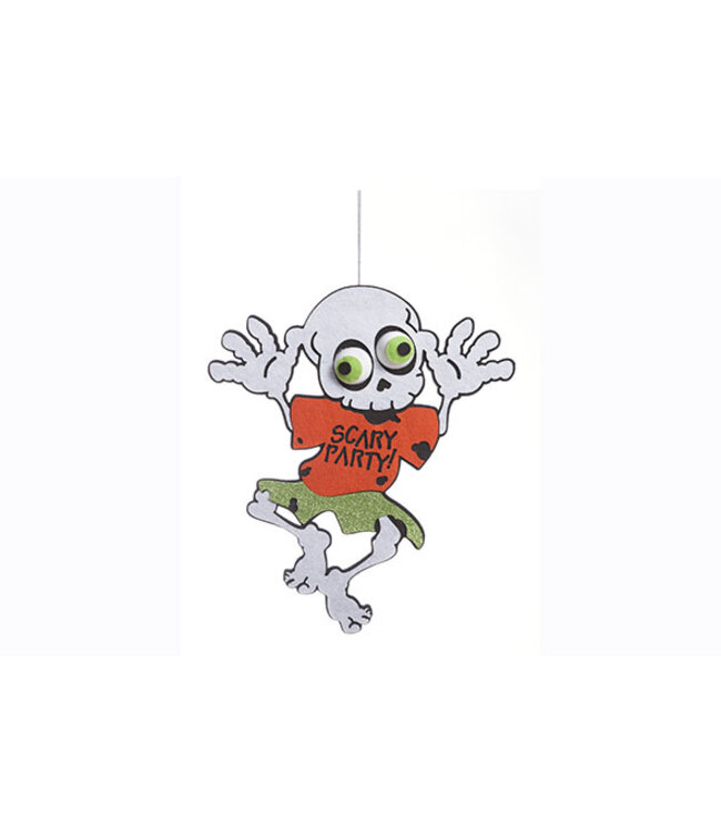 Cosy @ Home Hanger - skelet - Scary Party - Vilt - 39x45cm