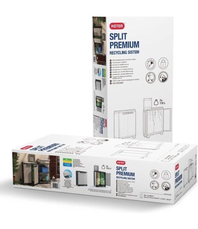 Keter Opbergkast afval Split Premium