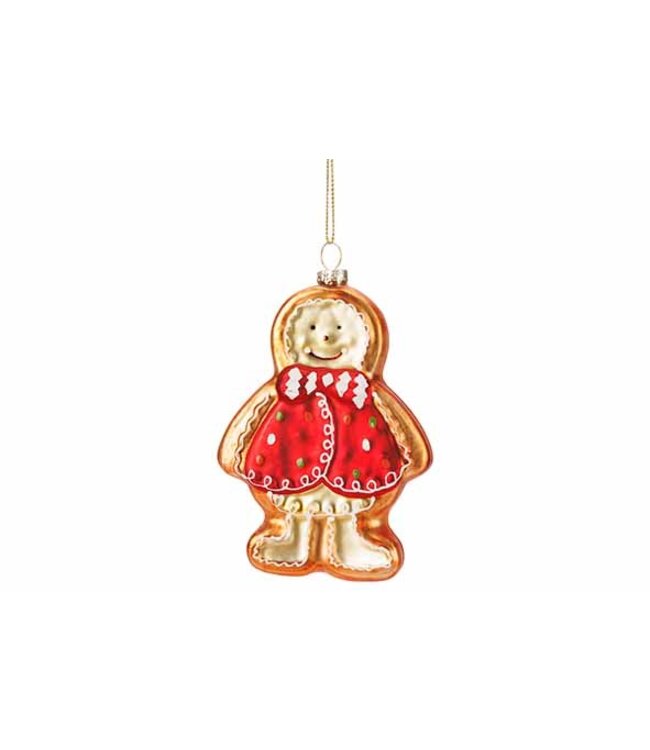 Cosy @ Home Hanger - Cookie - rood/bruin - H12cm