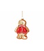 Cosy @ Home Hanger - Cookie - rood/bruin - H12cm