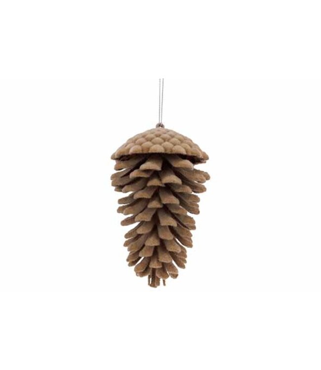 Cosy @ Home Hanger - Denappel - flocked  -beige -dia.9H13cm