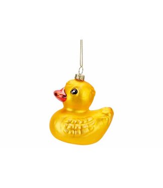 Cosy @ Home Hanger - Eend - geel - H9cm - glas