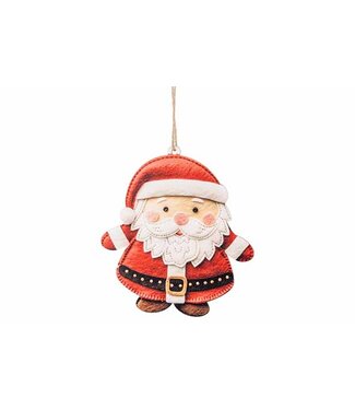 Cosy @ Home Hanger - kerstman - 11x13cm - Hout
