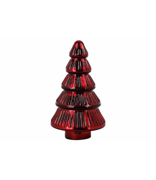 Cosy @ Home Kerstboom - antique - donkerrood - dia.11H19cm