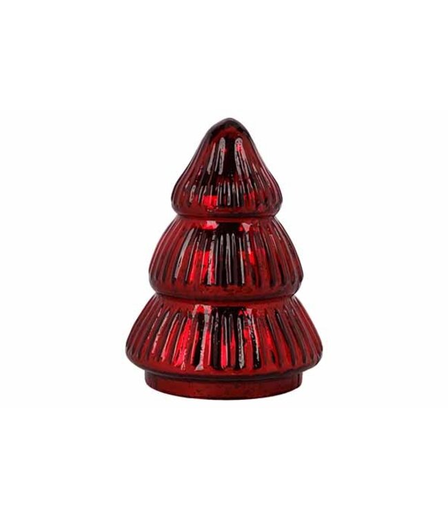 Cosy @ Home Kerstboom - antique - donkerrood - dia.9H12cm