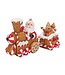 Cosy @ Home Kerstman in trein - cookie - bruin - 22x7H12cm