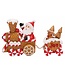 Cosy @ Home Kerstman in trein - cookie - bruin - 22x7H12cm