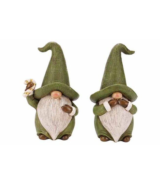 Cosy @ Home Santa - fat nose - 9x8H16cm - groen