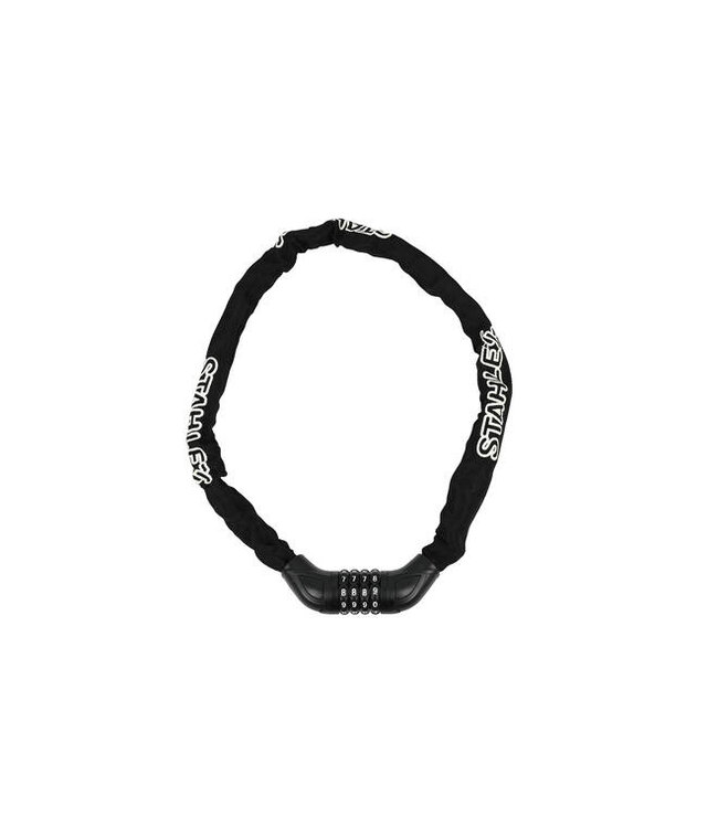 Stahlex  Kettingslot Ø5,5mm / 90cm  sterk, met zeer goede cijferslot zwart