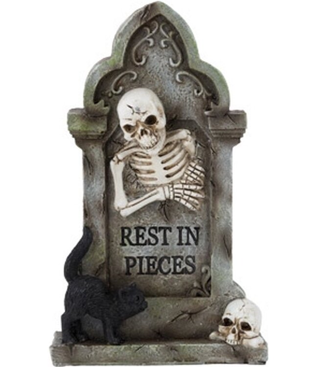 Cosy @ Home Grafsteen - skelet - Bruin - 12x5xH20cm