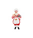 Cosy @ Home Kerstman - cookie - rood/wit - H28cm