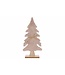 Cosy @ Home Kerstboom - H31cm - Hout - Fur - Beige