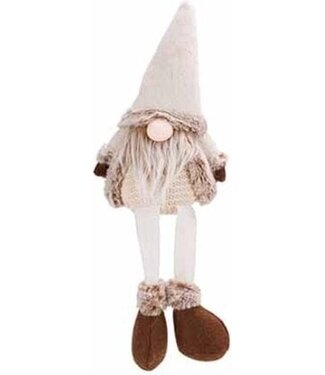 Cosy @ Home Santa - fat nose - 17x13H30cm - beige - textiel