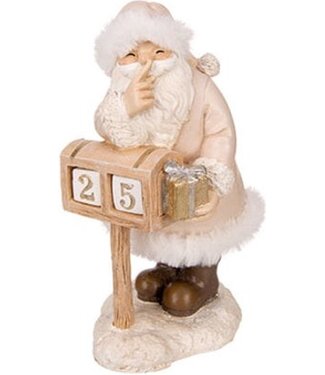 Cosy @ Home Kerstman resin - kalender - H22,5cm
