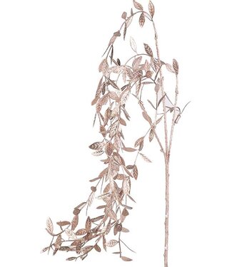 Cosy @ Home Decotak Leaves - Metallic roze - H85cm - kunststof