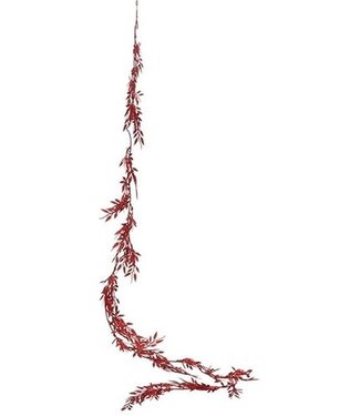 Cosy @ Home Slinger Leaves - glitter rood - H150cm - kunststof